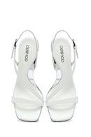 
Women's White Ankle Strap Leather Stiletto Heel Sandals
 | Derimod