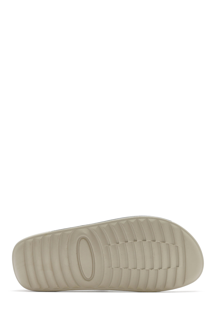 Women's White Buckled Leather Comfort Slippers