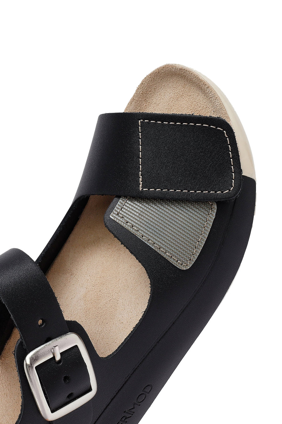 
Women's Black Ankle Strap Leather Comfort Sandal
