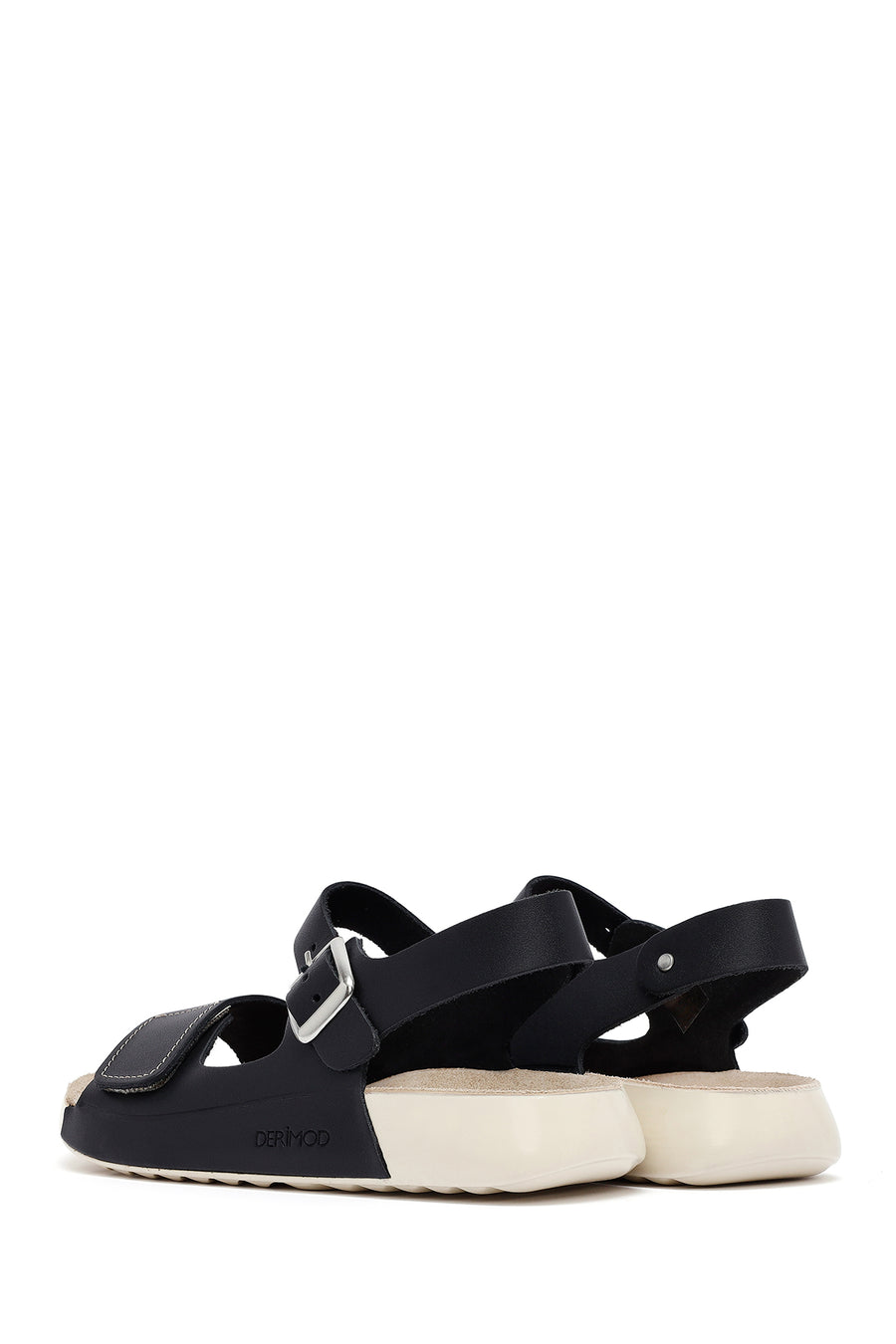 
Women's Black Ankle Strap Leather Comfort Sandal
