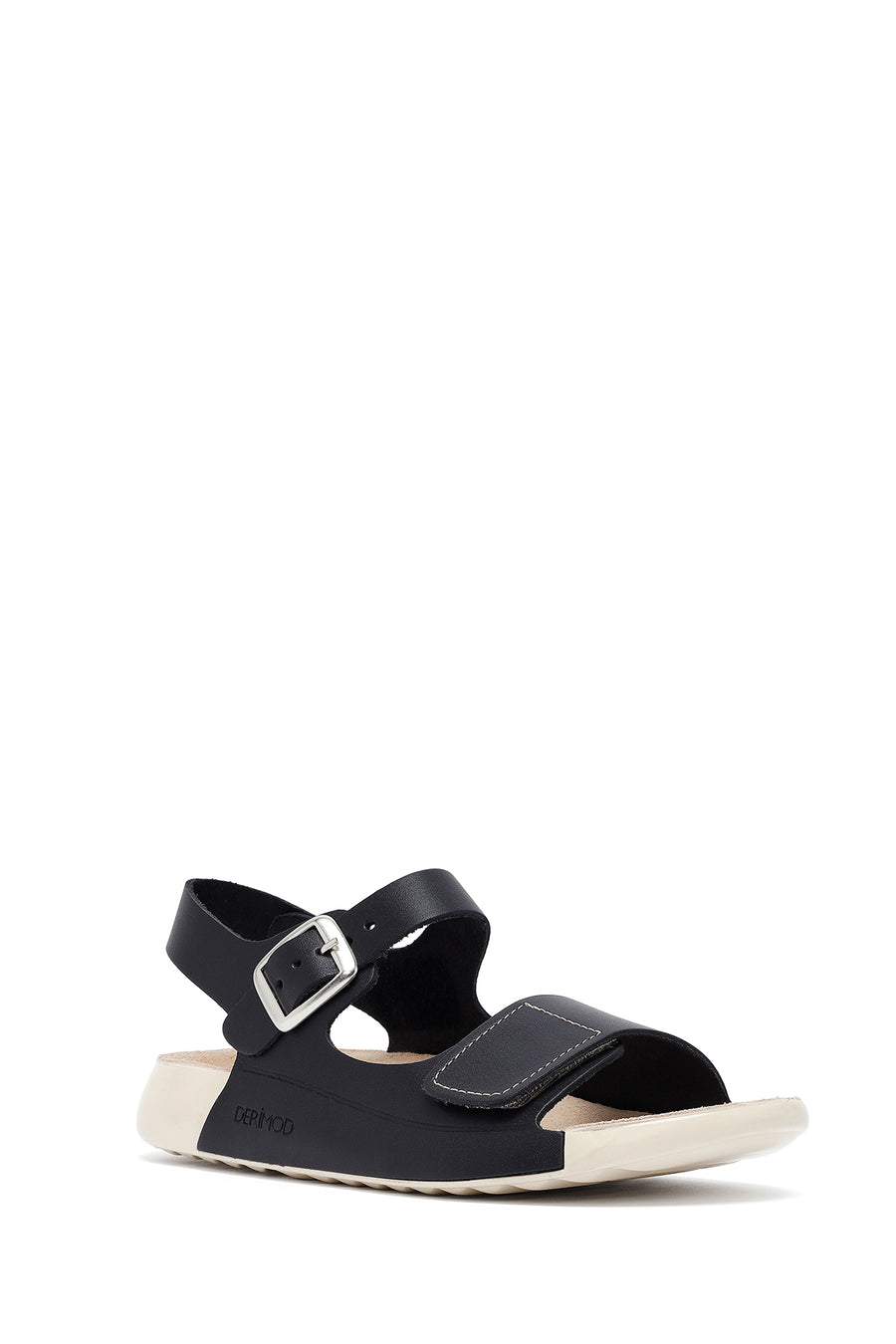 
Women's Black Ankle Strap Leather Comfort Sandal
