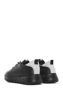 Kadın Siyah Bağcıklı Deri Sneaker | Derimod