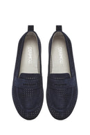 Kadın Lacivert Süet Deri Loafer | Derimod