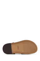 Kadın Kahverengi Bilekten Bantlı Deri Sandalet | Derimod