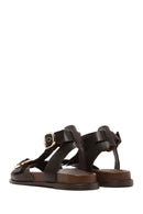 Kadın Kahverengi Bilekten Bantlı Deri Sandalet | Derimod