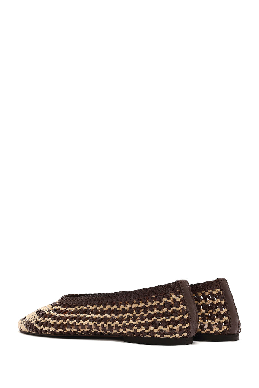 Kadın Çok Renkli Hasır Deri Babet
