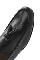 Men's Black Tasseled Leather Casual Loafer | Derimod