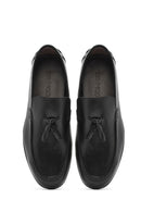 Men's Black Tasseled Leather Casual Loafer | Derimod