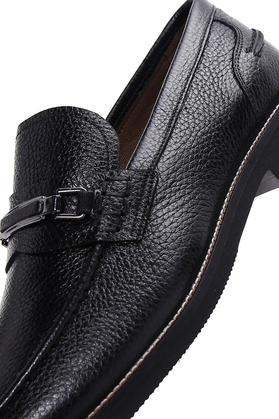 Men's Black Leather Casual Loafer