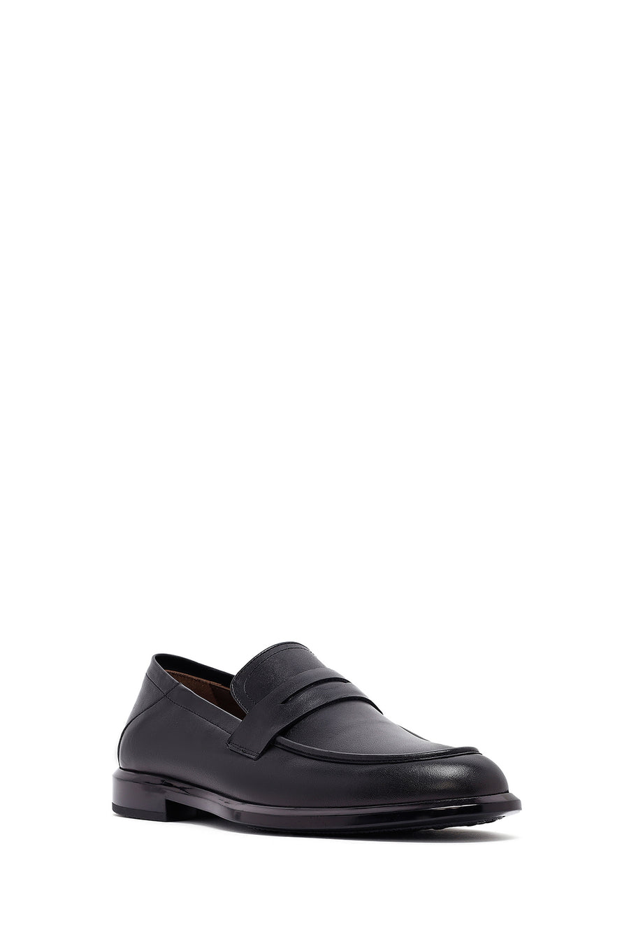 Men's Black Leather Casual Loafer