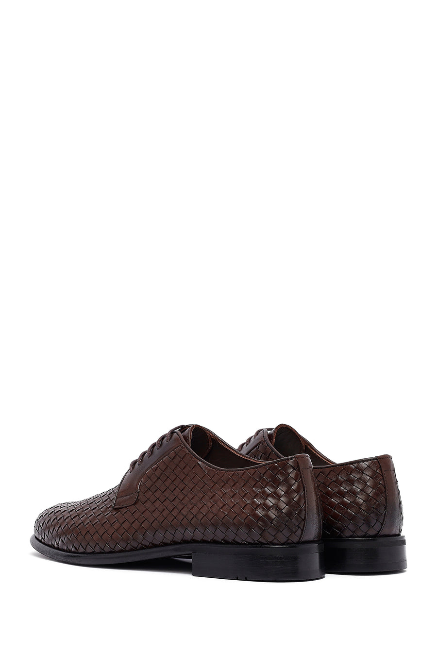 Men's Brown Braided Leather Classic Shoes