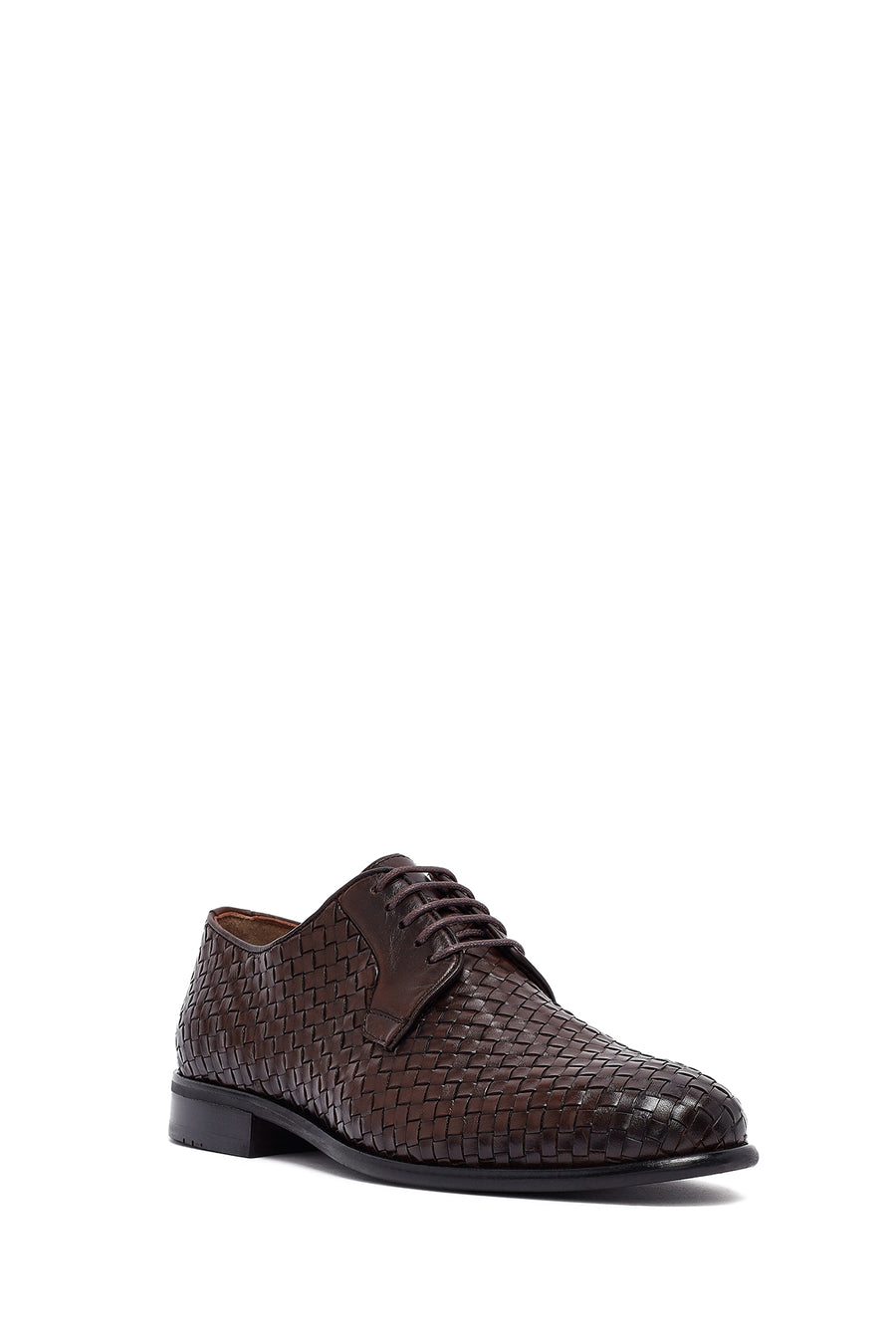 Men's Brown Braided Leather Classic Shoes