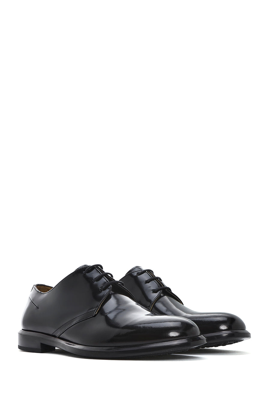 Men's Black Laced Leather Classic Shoes