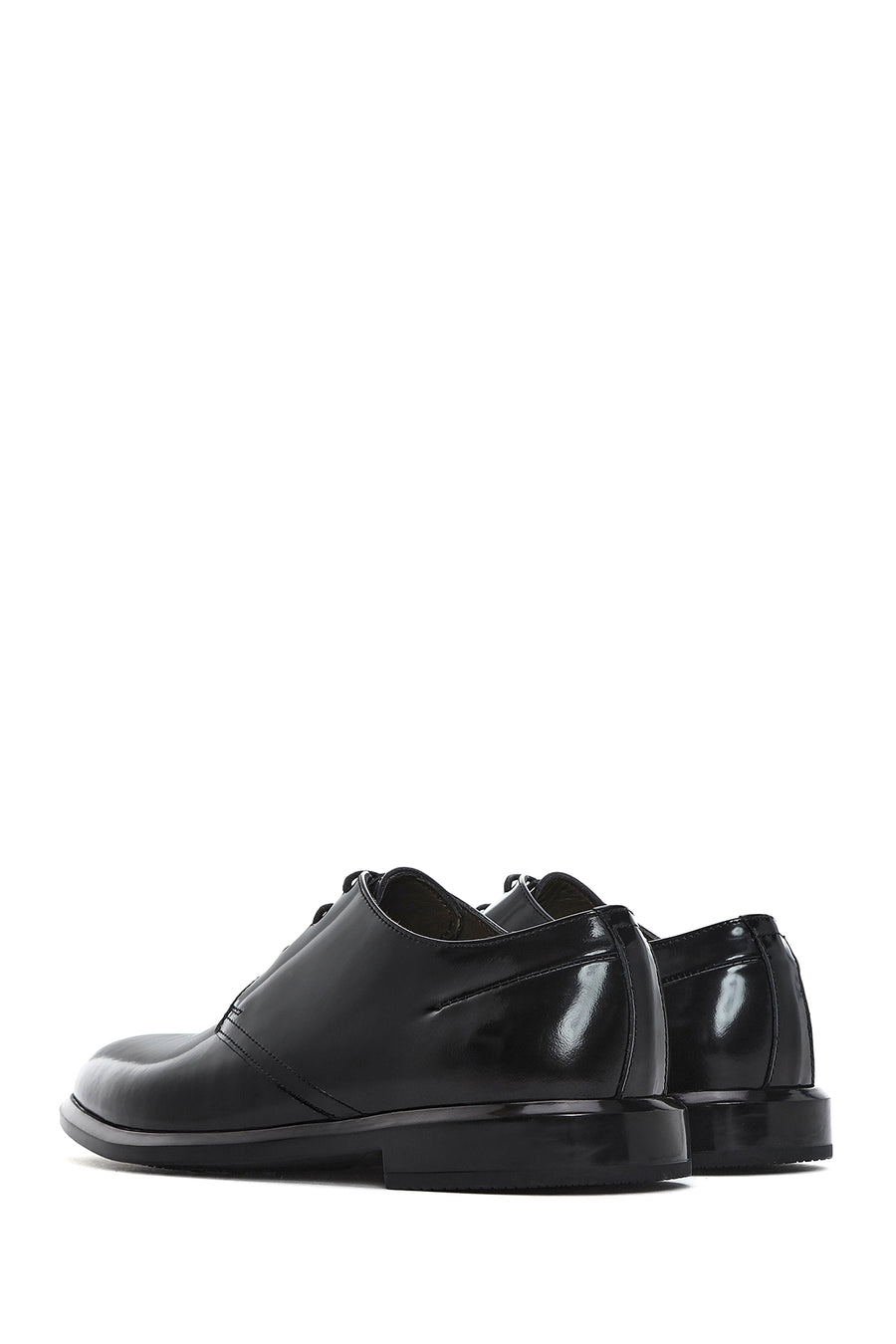 Men's Black Laced Leather Classic Shoes