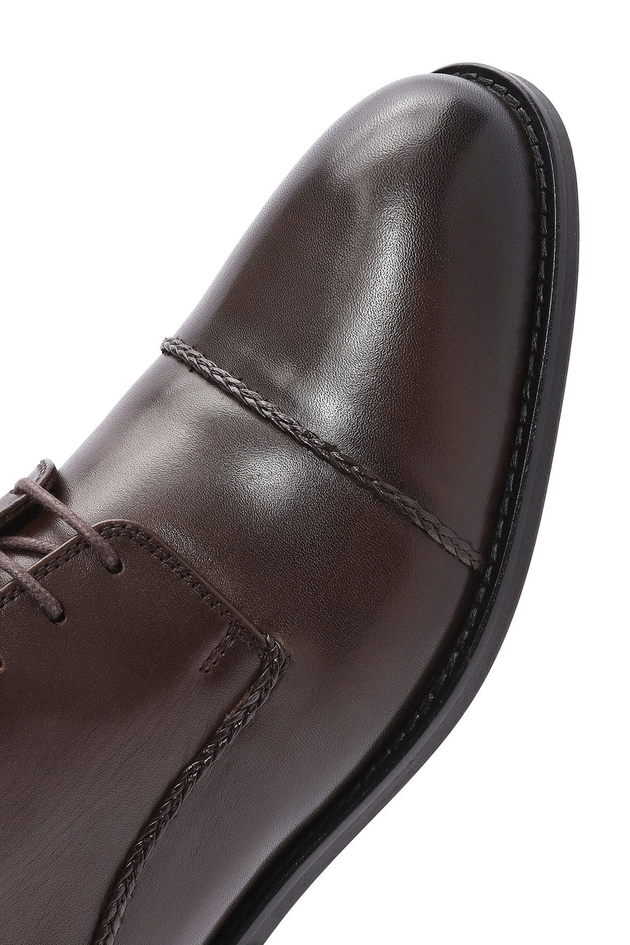 Men's Brown Laced Leather Classic Shoes