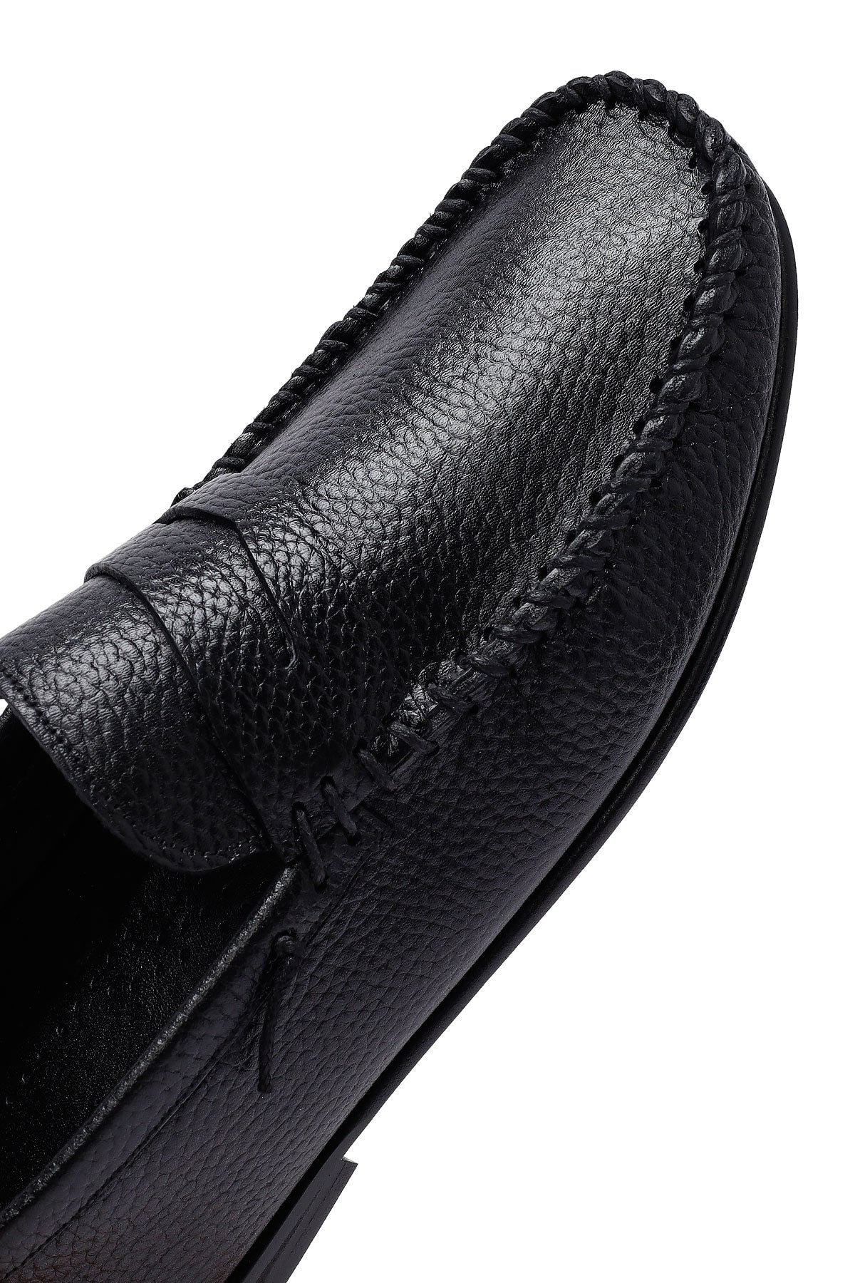 Erkek Siyah Deri Loafer