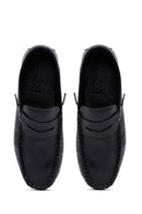 Erkek Siyah Deri Loafer | Derimod