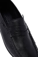Erkek Siyah Deri Loafer | Derimod