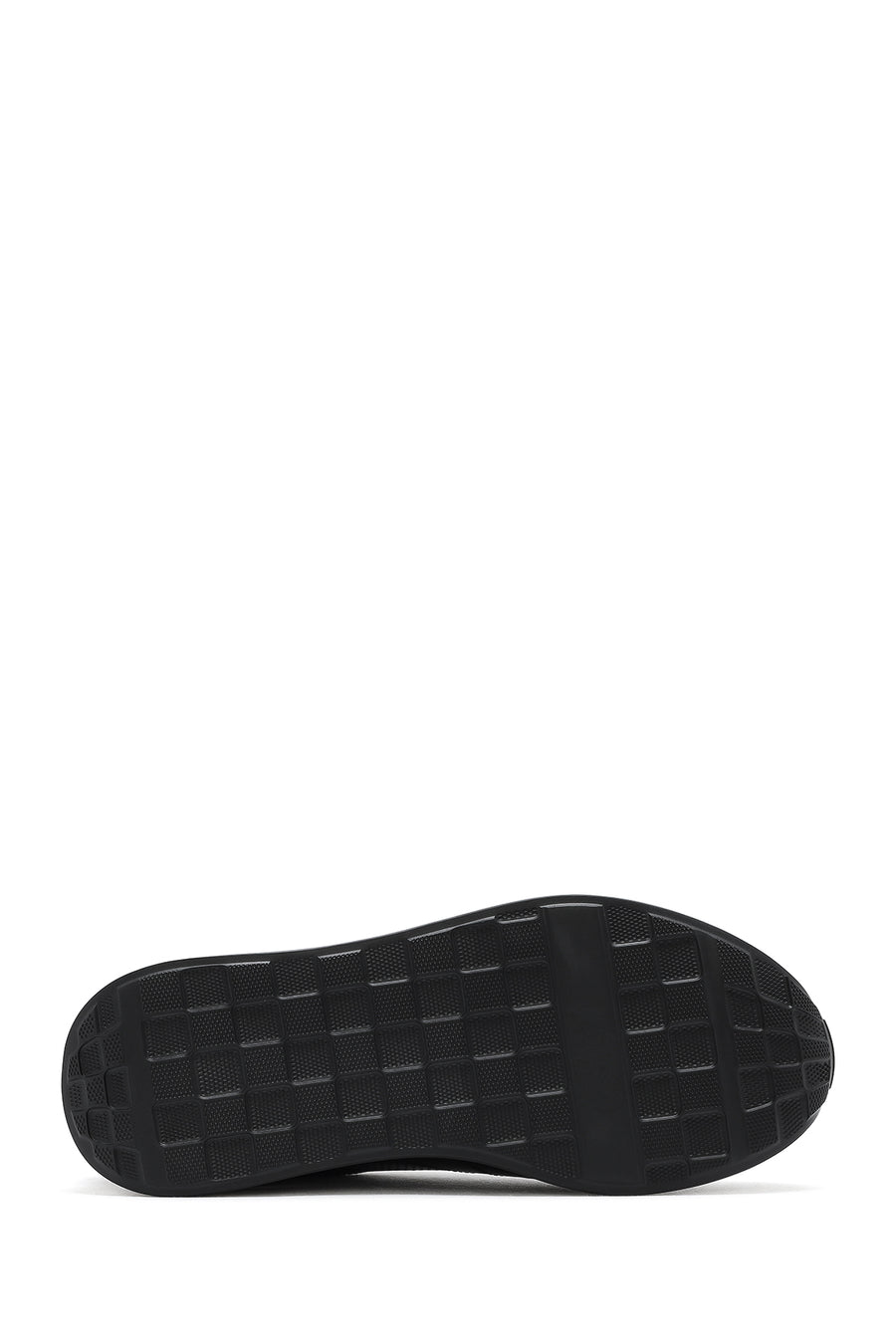 Erkek Siyah Bağcıklı Kalın Tabanlı Deri Sneaker
