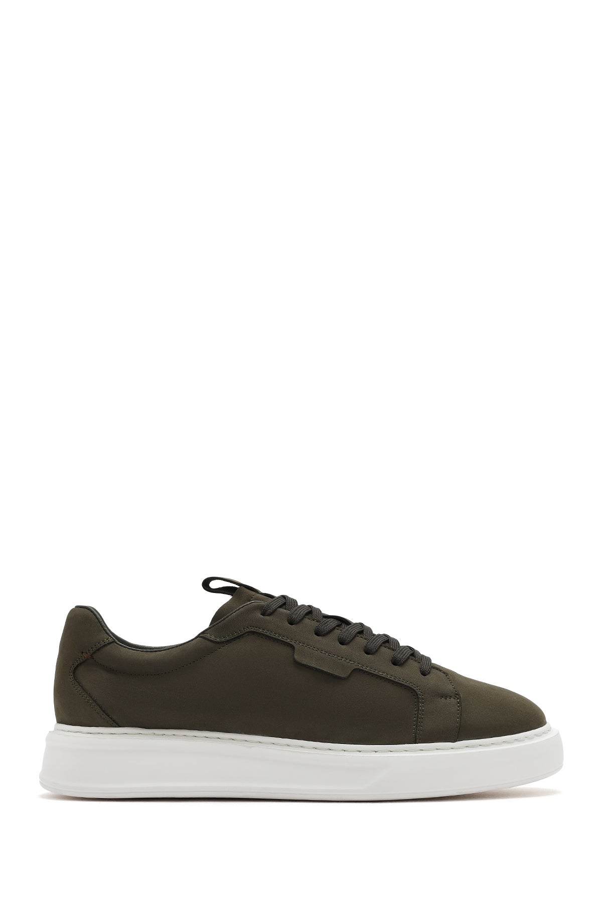 Men's Khaki Lace-Up Nubuck Leather Sneaker 25SFD6104V3 | Derimod