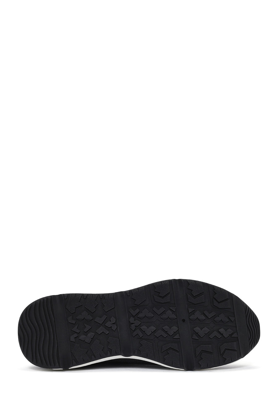 Men's Black Lace-up Leather Sneaker
