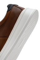 Erkek Taba Bağcıklı Kalın Tabanlı Deri Sneaker | Derimod