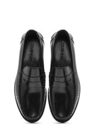 Men's Black Leather Classic Loafer | Derimod