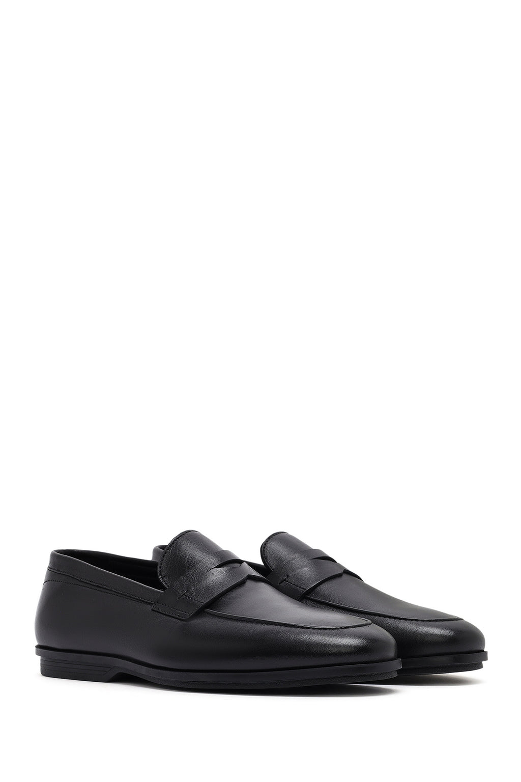 Erkek Siyah Deri Klasik Loafer