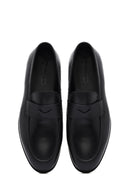 Men's Black Leather Classic Loafer | Derimod