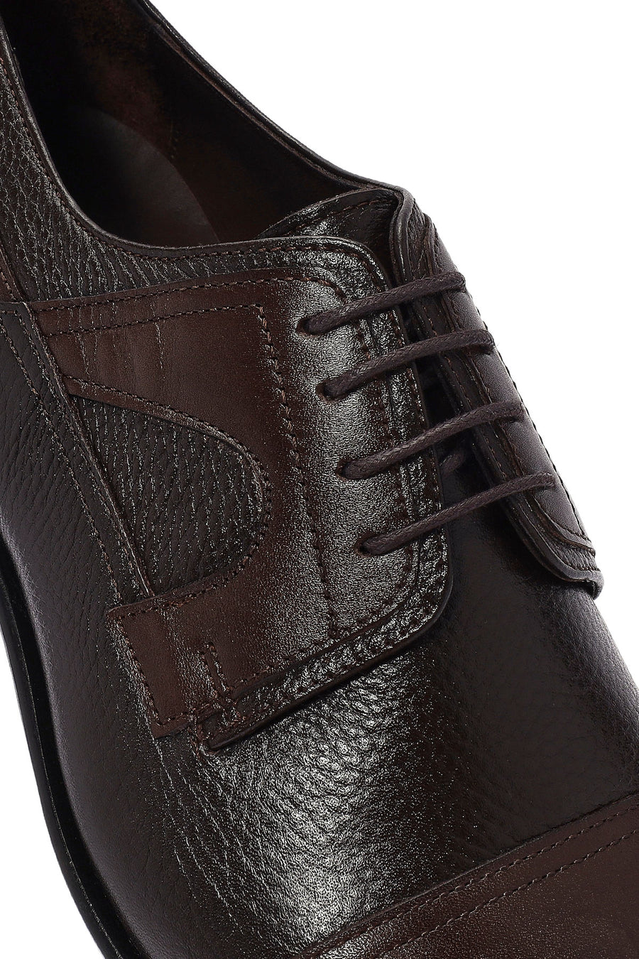 Men's Brown Laced Leather Classic Shoes