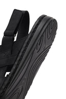 Erkek Siyah Deri Sandalet | Derimod