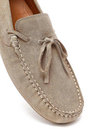 Men's Beige Suede Leather Casual Loafer | Derimod