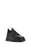 Men's Black Lace-up Leather Sneaker | Derimod