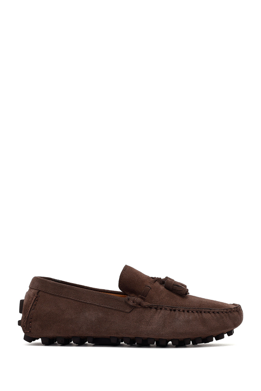 Erkek Vizon Püsküllü Süet Deri Loafer 25SFD631510 | Derimod