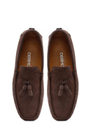 Erkek Vizon Püsküllü Süet Deri Loafer | Derimod