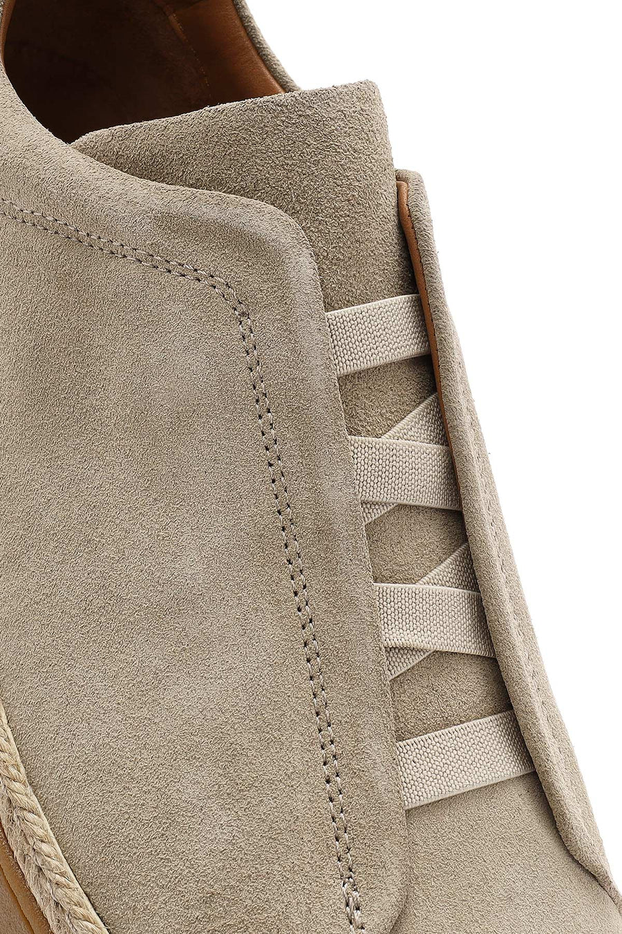 Erkek Bej Süet Deri Sneaker