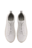 Men's White Lace-up Leather Sneaker | Derimod