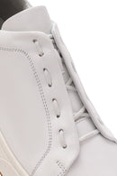 Men's White Lace-up Leather Sneaker | Derimod