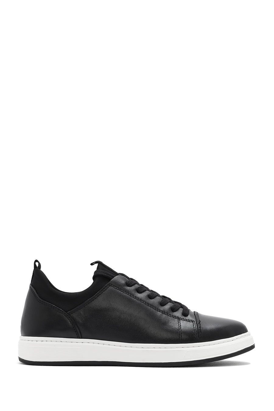 Men's Black Lace-up Leather Sneaker 25SFD632918 | Derimod