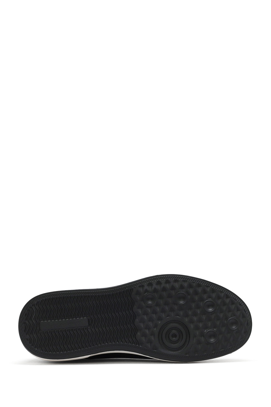 Men's Black Lace-up Leather Sneaker