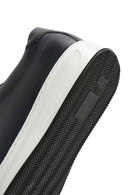 Erkek Lacivert Bağcıklı Deri Sneaker | Derimod