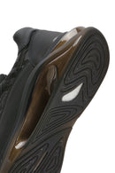 Erkek Siyah Bağcıklı Kalın Tabanlı Deri Sneaker | Derimod