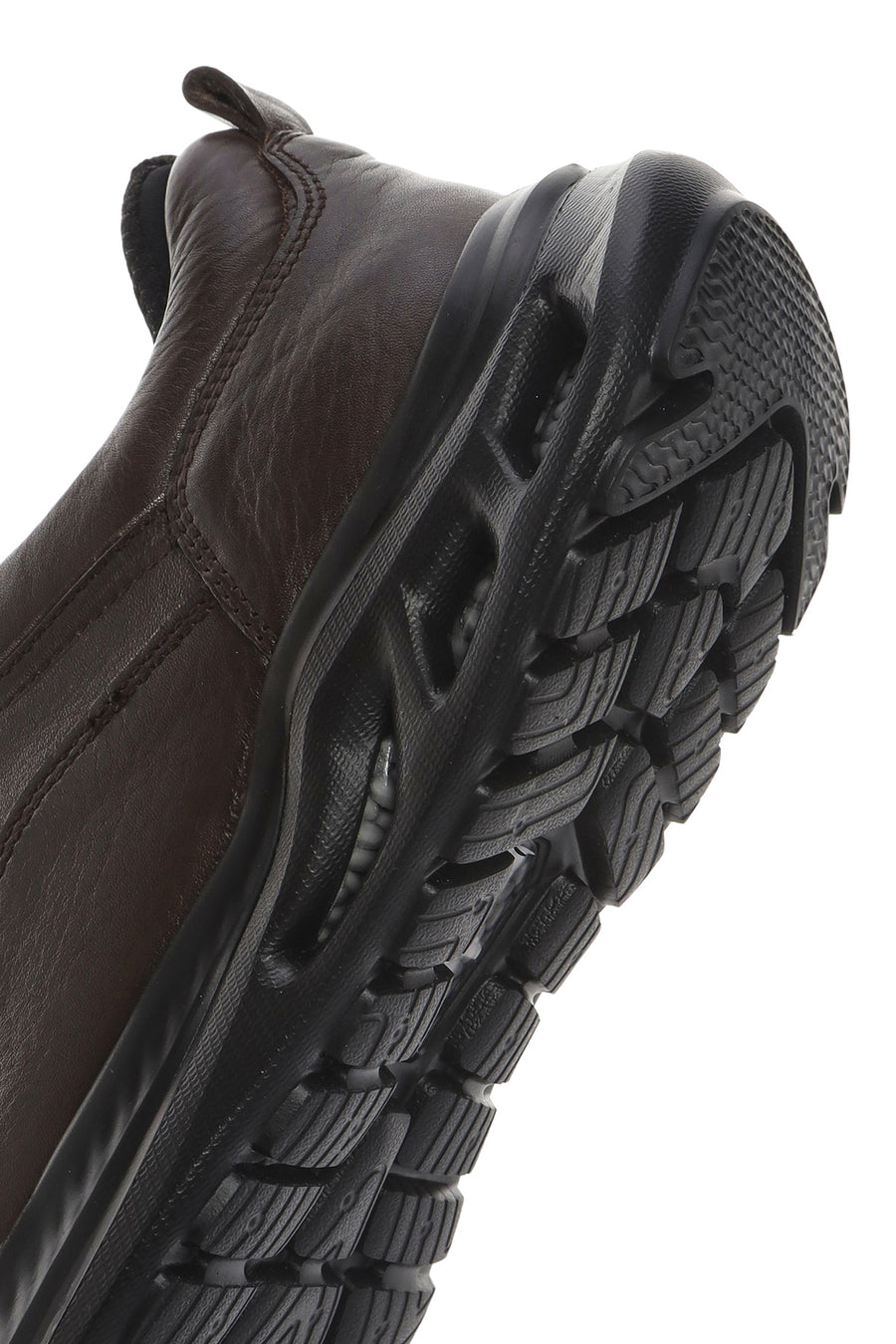 Men's Brown Lace-Up Thick Soled Leather Casual Shoes