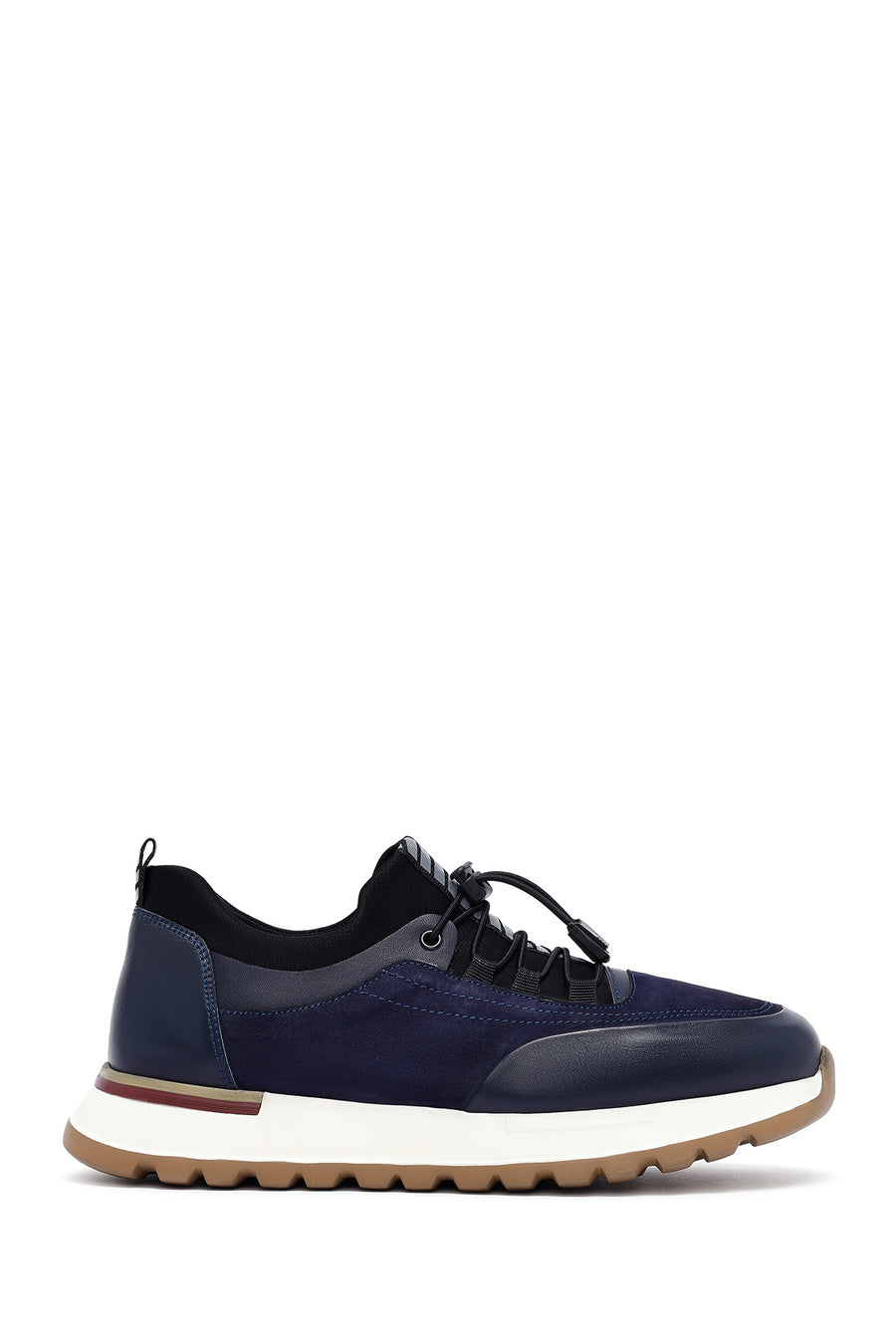 Men's Navy Blue Lace-Up Leather Sneaker 25SFD641114 | Derimod
