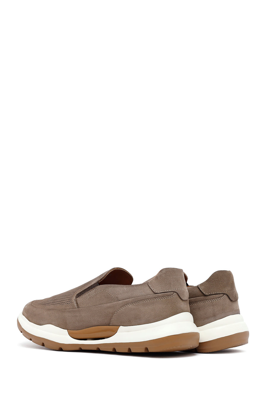 Men's Mink Thick Sole Nubuck Leather Comfort Loafers