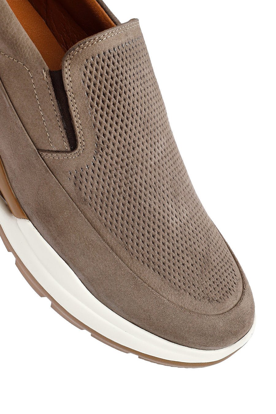 Men's Mink Thick Sole Nubuck Leather Comfort Loafers