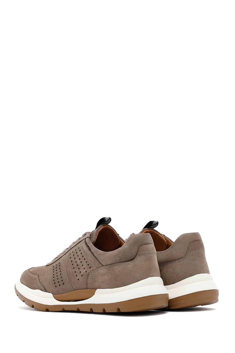 
Men's Mink Lace-Up Nubuck Leather Casual Shoes
