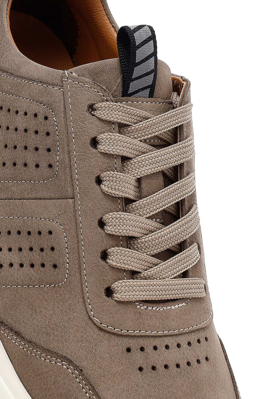 
Men's Mink Lace-Up Nubuck Leather Casual Shoes
