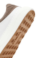 Erkek Beyaz Bağcıklı Kalın Tabanlı Deri Sneaker | Derimod