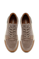 Erkek Bej Bağcıklı Süet Deri Sneaker | Derimod